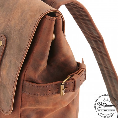 Кожаный рюкзак "Индиго" (тёмно-коричневый крейзи)